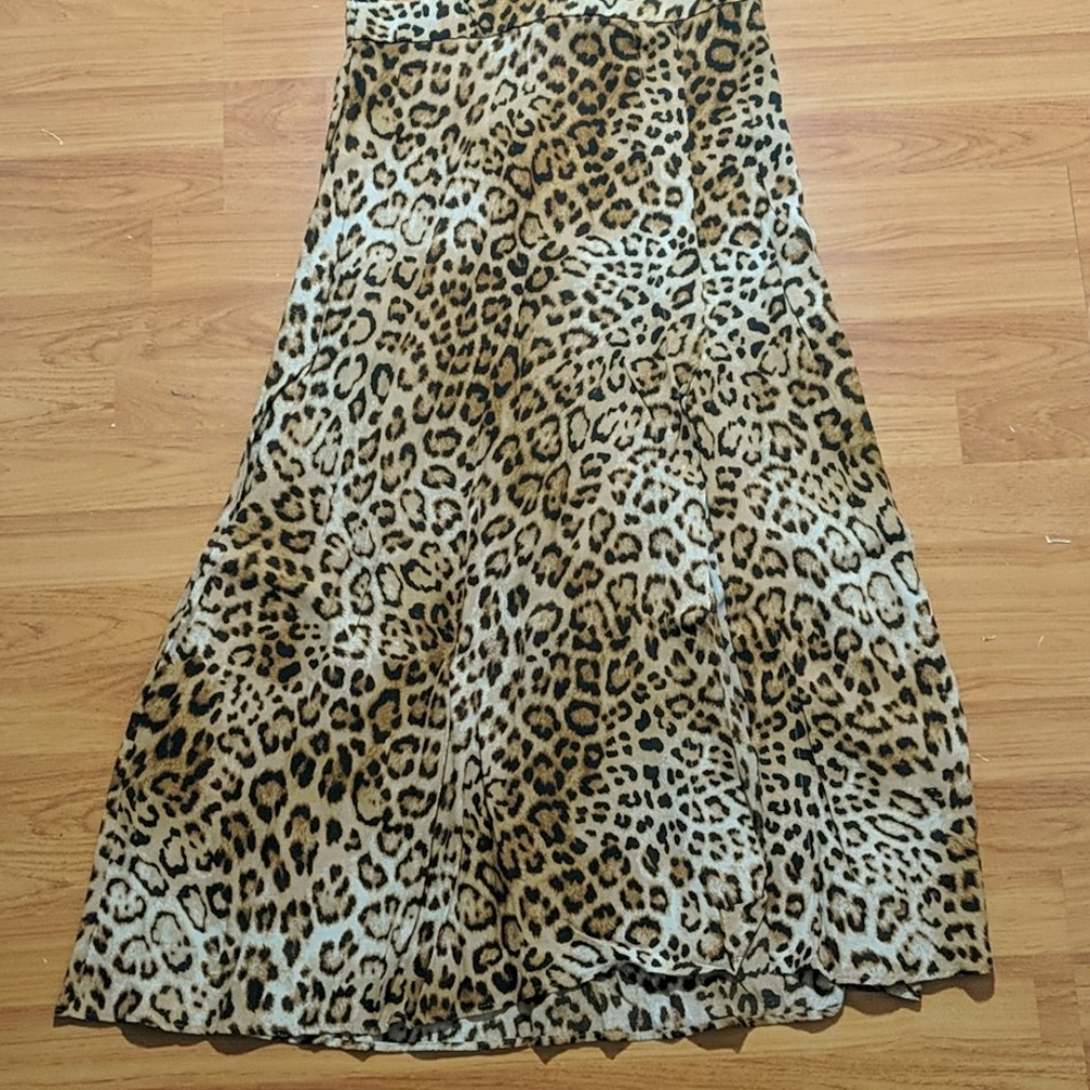 Zara Midi Leopard Print Skirt